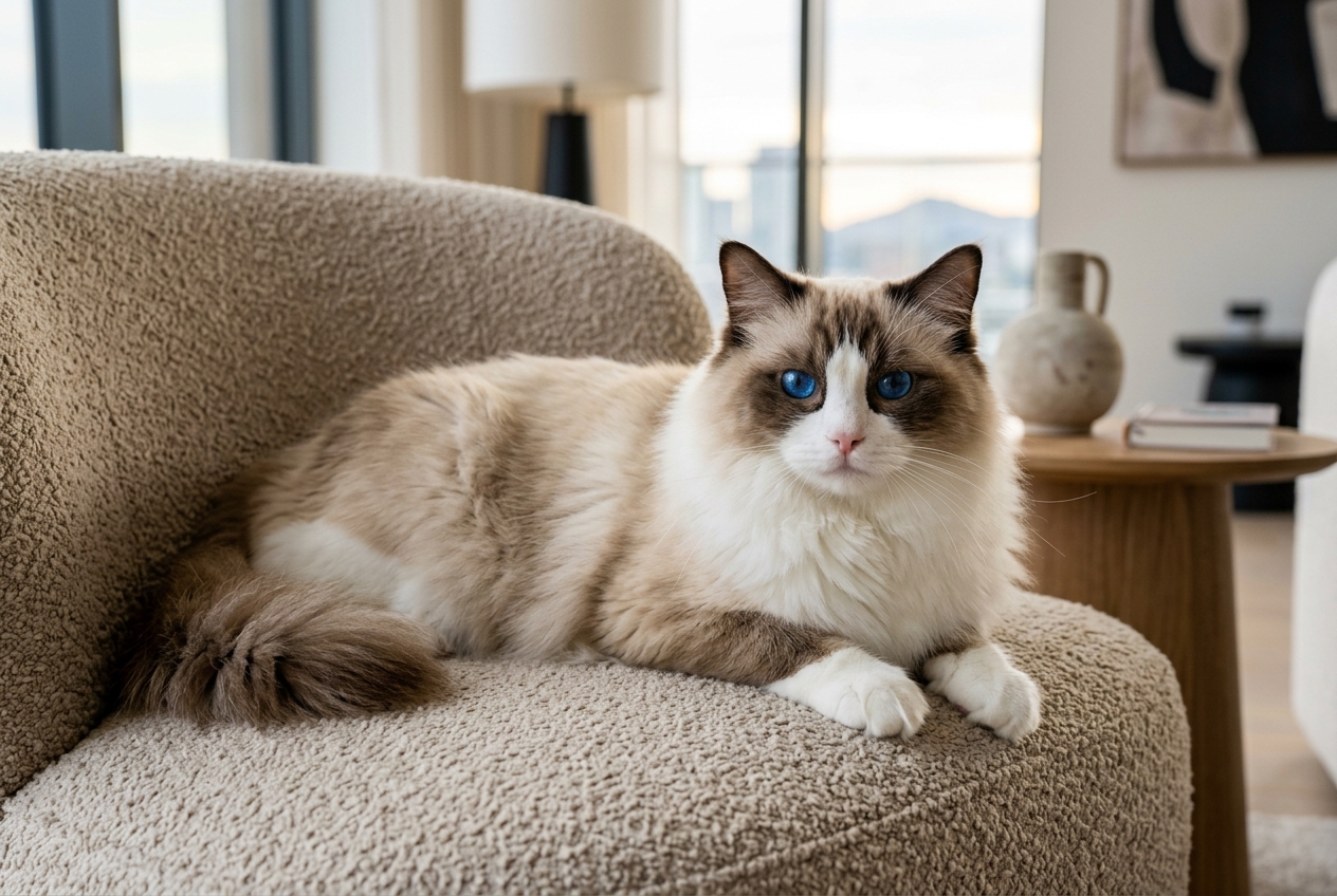 Gato Ragdoll: Patrones Bicolor, Mitted y Colorpoint, Colores, Ojos Azules y Cuidados en Colombia (2026)