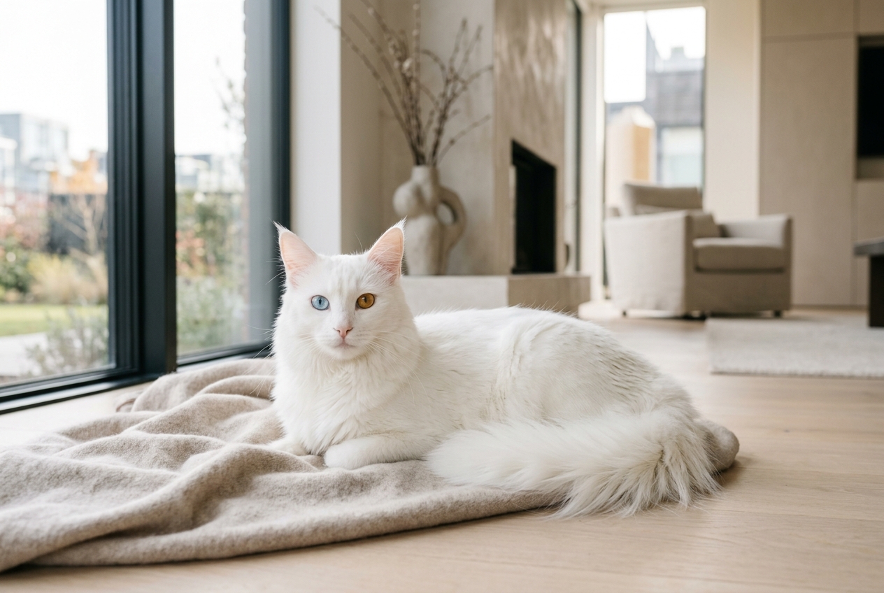 Salud del Gato Angora Turco: Enfermedades Genéticas, Sordera Congénita (Gen W), Ataxia y Cuidados en Colombia (2026)