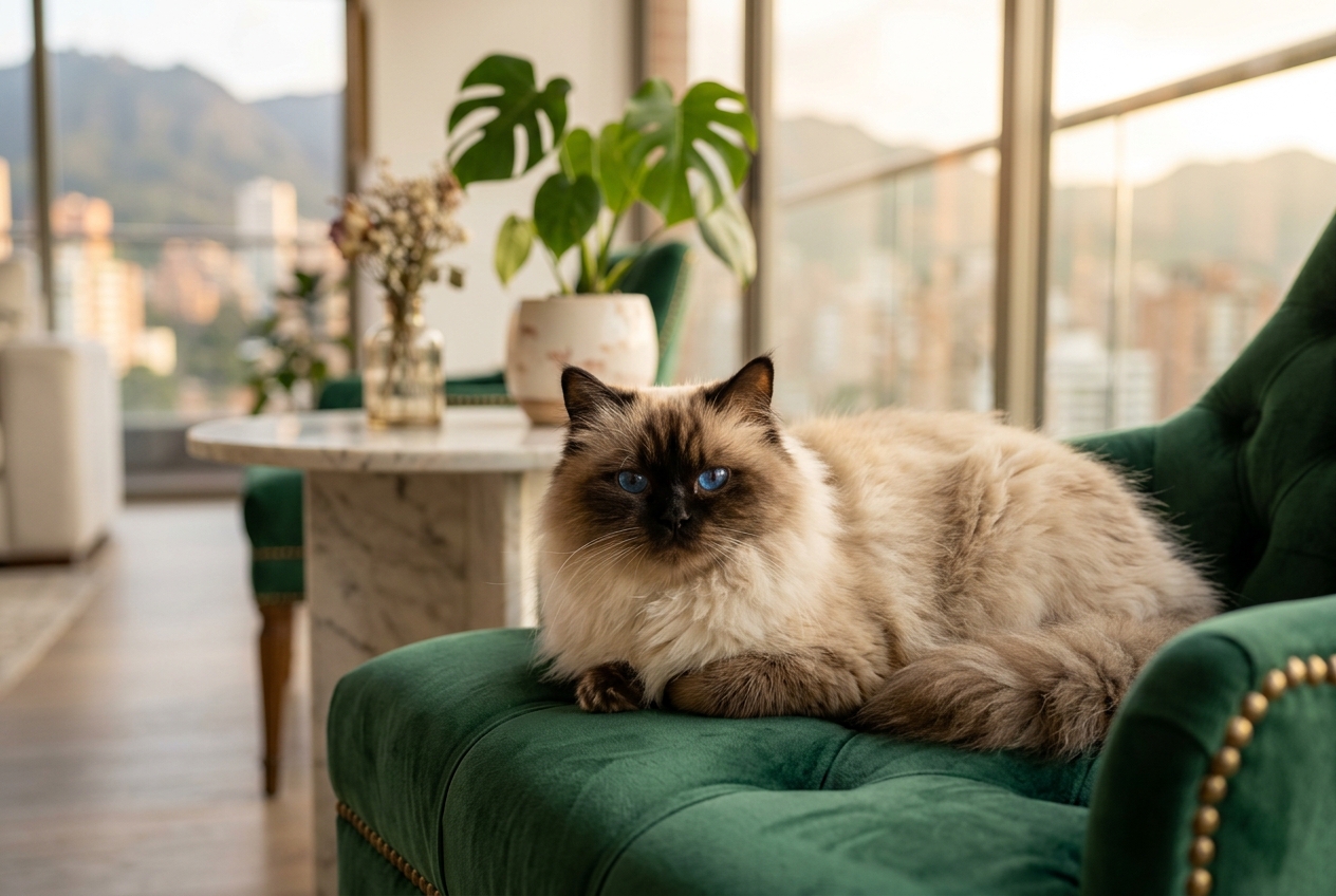 Salud del Gato Persa Himalaya: Enfermedades Genéticas (PKD, Ojos, Respiración) y Cuidados en Colombia (2026)