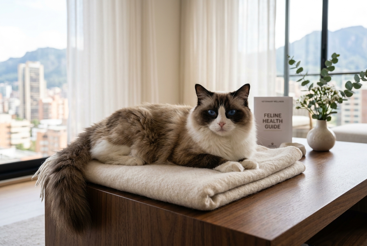 Salud del Gato Ragdoll: Enfermedades Genéticas (HCM R820W, PKD, FLUTD) y Cuidados en Colombia (2026)