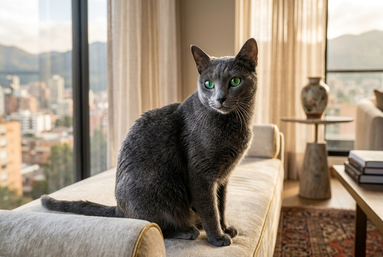 Guía de Temperamento, Comportamiento y Convivencia del Gato Azul Ruso (2026)
