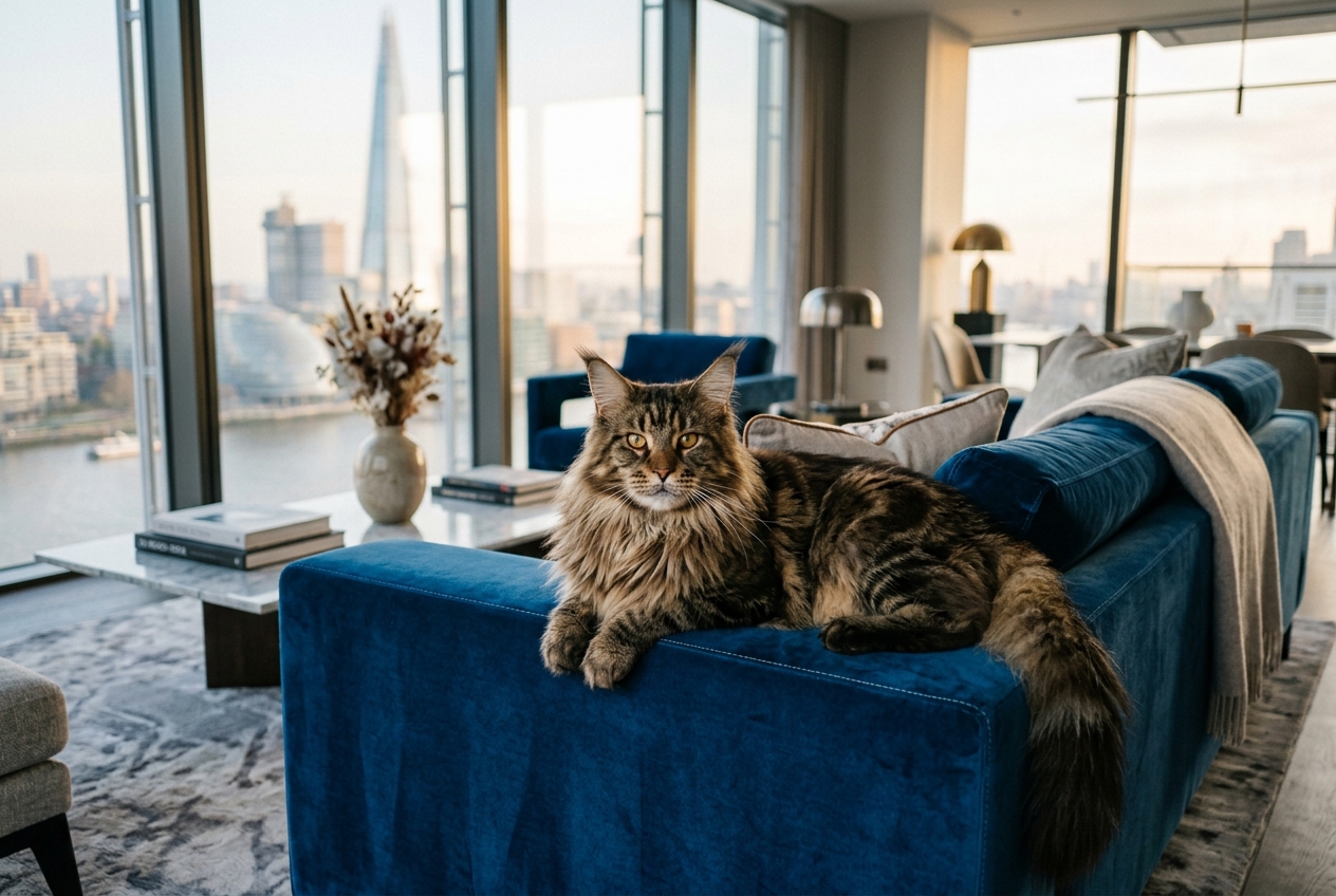 Temperamento del Gato Maine Coon: Comportamiento, Convivencia con Niños, Perros y en Apartamento (Guía 2026)